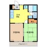 Rレイキャッスル 2DKの間取り