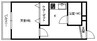 協栄マンションOYAMA 1Kの間取り