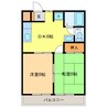 Rレイキャッスル 2DKの間取り
