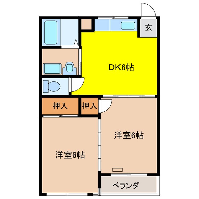 間取り図 橋本ハイツ（結城市）