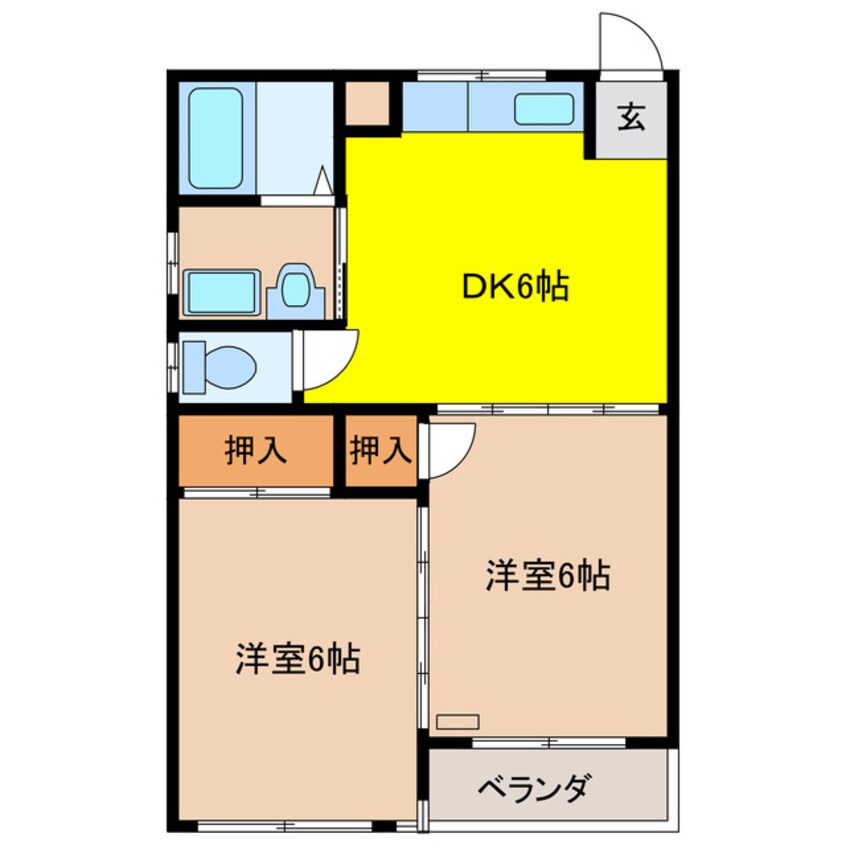 間取図 橋本ハイツ（結城市）