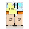 パールコート 2DKの間取り