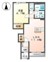 アメニティ・ヒルズ 1LDKの間取り