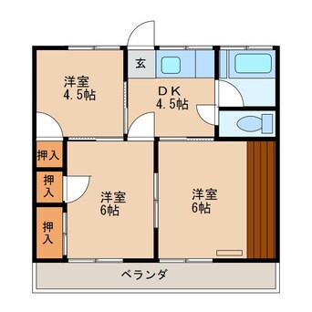 間取図 小峰アパート駅南6