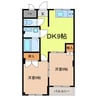 プリズムマンション 2DKの間取り