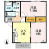 グランエール　Ａ 2DKの間取り
