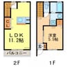 CoCoⅤ 1LDKの間取り