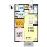 グリッター・プルース 1LDKの間取り