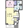 フォレストＨＩＲＯ 1LDKの間取り