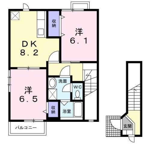 間取り図 ぺアハウスヒロセ　Ａ