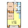 ツインビレッヂA 2LDKの間取り