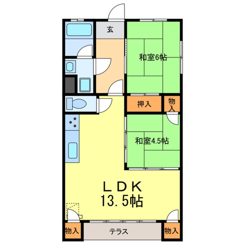 間取図 ツインビレッヂA