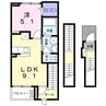 エスポワール城東 1LDKの間取り