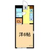 アリス結城第３　1号棟 1Kの間取り