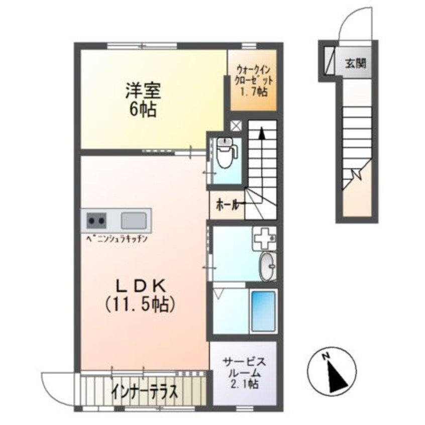 間取図 サウス　アクア