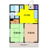 Rレイキャッスル 2DKの間取り