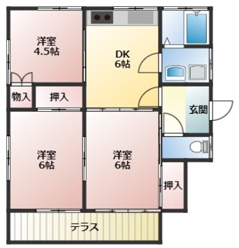 間取図 Ｎｏｒｔｈｒｉｄｇｅ直井