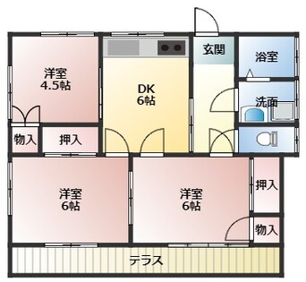 間取図 Ｎｏｒｔｈｒｉｄｇｅ直井