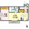 ロージー 1LDKの間取り