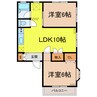 サンハイツ 2LDKの間取り