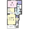 グレイスＢ 1LDKの間取り
