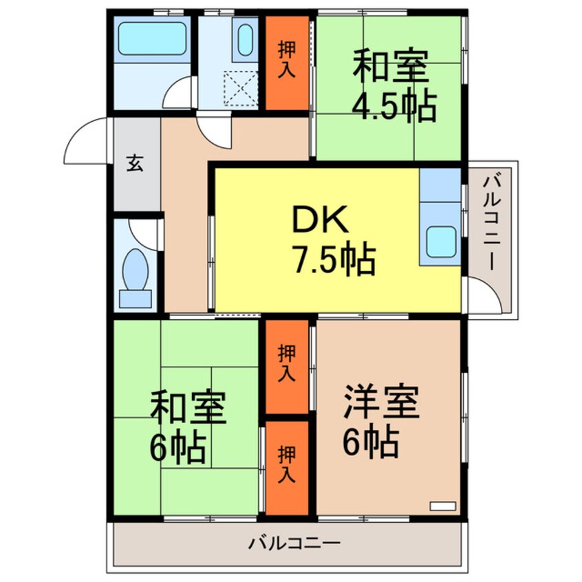 間取図 福田ハイツ