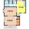 大塚ハイツ 2DKの間取り