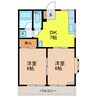ウエストリバーマンションⅡ 2DKの間取り