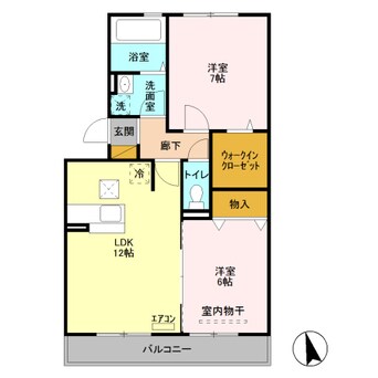 間取図 ヴィルドミール中今泉