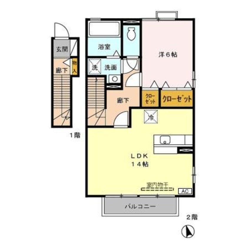 間取図 アルテール･ヒルズ Ｂ