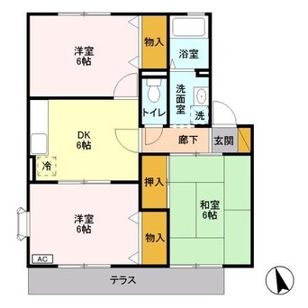 間取図 ネオ・アヴァンセ五代 弐番館