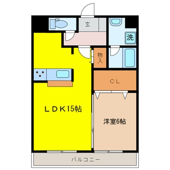 間取図 エソール中今泉