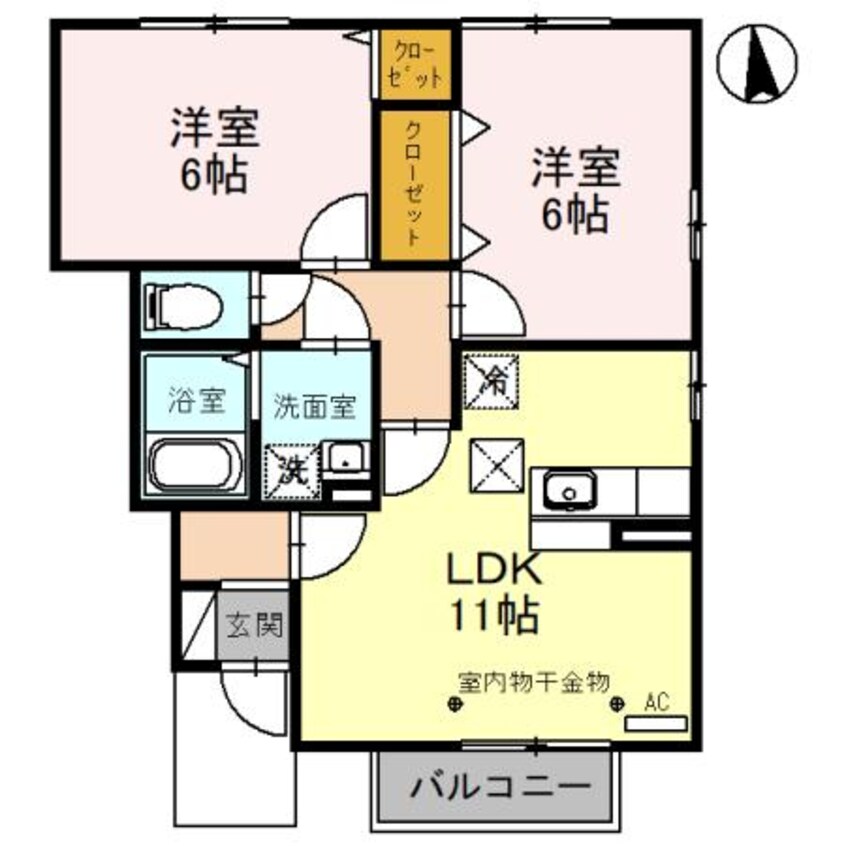 間取図 プロムナードさくら Ｄ