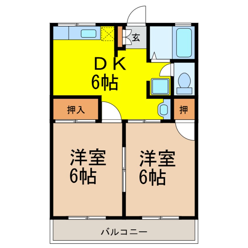 間取図 コーポ横山BC