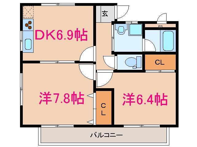 間取り図 第３鬼怒ハイツ