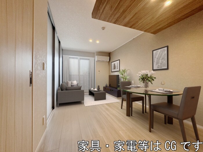 LDK（※家具・家電等はCGです） CLASSEUM元今泉