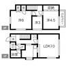 杉本ハイツ5号棟 2LDKの間取り