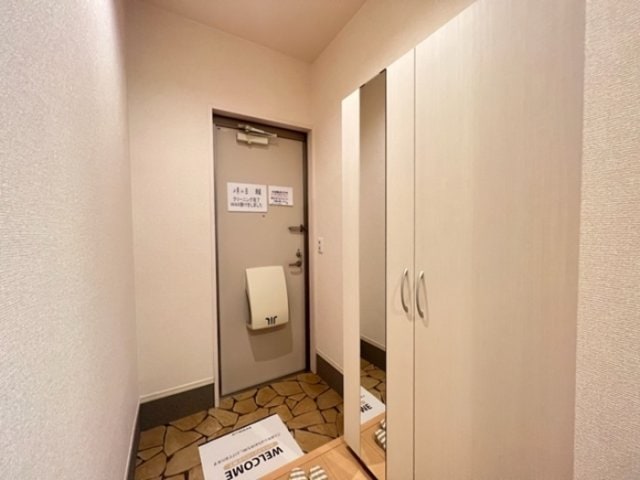 鏡付きシューズボックス クレセント