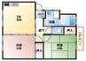 第３ひさごハイツＡ棟 2DKの間取り