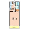 エイトハイツＡ 1Kの間取り
