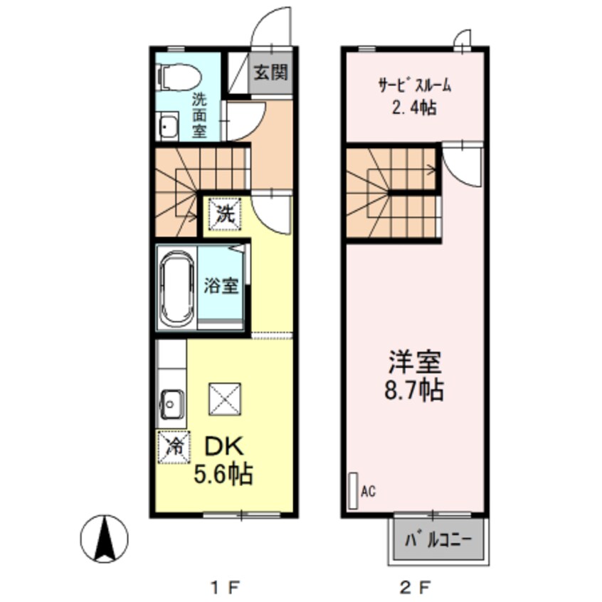 間取図 フレックスインターパーク Ｂ