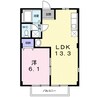 ニューシティアクティブ 1LDKの間取り