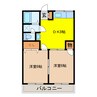 鬼怒ハイツ 2DKの間取り