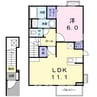 ラフレシール　Ｂ 1LDKの間取り