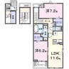 若松原３丁目アパート 2LDKの間取り