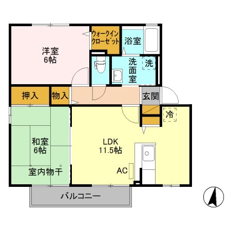 間取り図 ヴェル・ソール Ａ