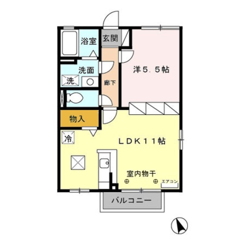 間取図 エスポワール川田 Ａ