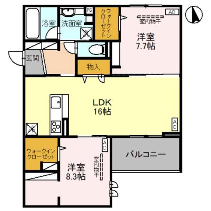 間取図 D-GLANZ WEST