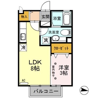 間取図 ルシール若松原