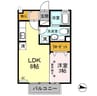 ルシール若松原 1LDKの間取り